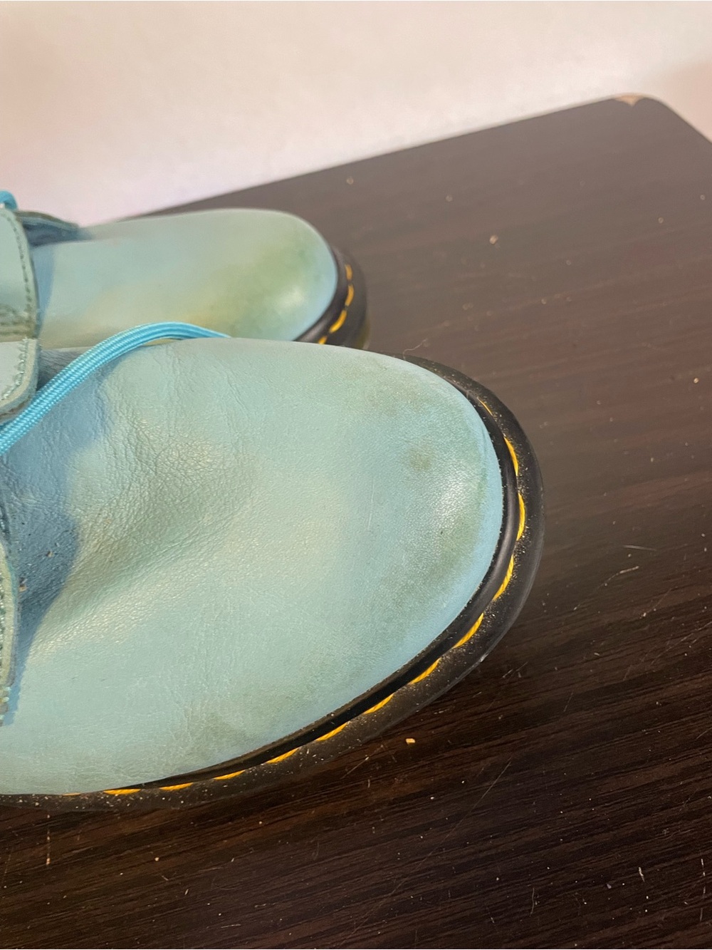 Dr Martens Pascal Pastel Blue Lace-Up Combat Boots - Women's - Picture 5 of 11